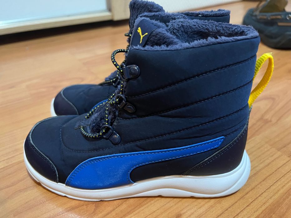 Оригинални детски ботуши Puma тъмно сини, номер 33