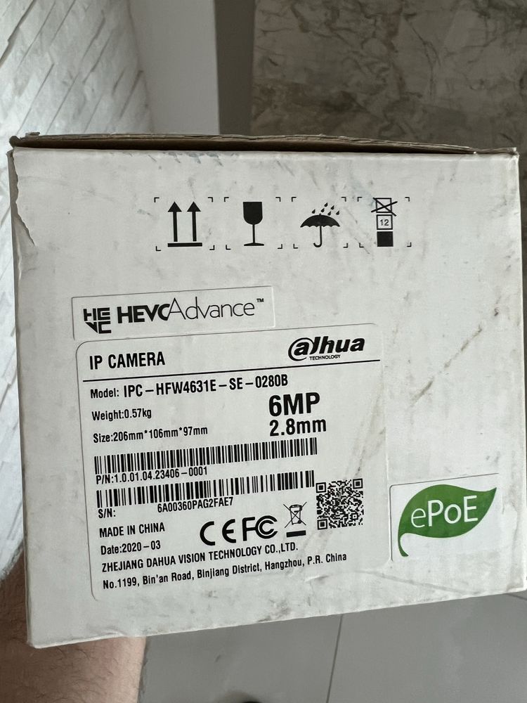 Camera IP 6MP Starvis 3,6 mm IR 40M Dahua IPC-HFW4631E-SE-0280B