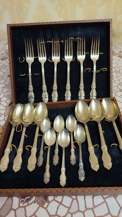 Мельхиор!Новый столовый набор "Королевская Роза"на 6 пепсон
