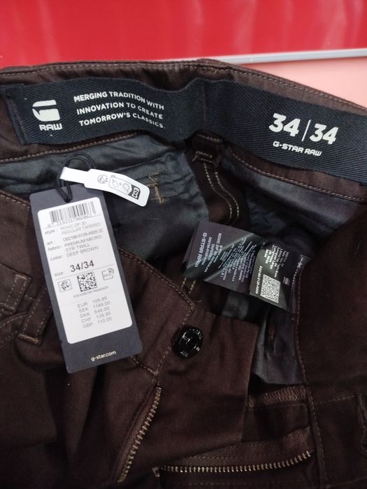 Оригинален карго панталон G-Star Raw Rovic Zip 3D W40 нов мъжки
