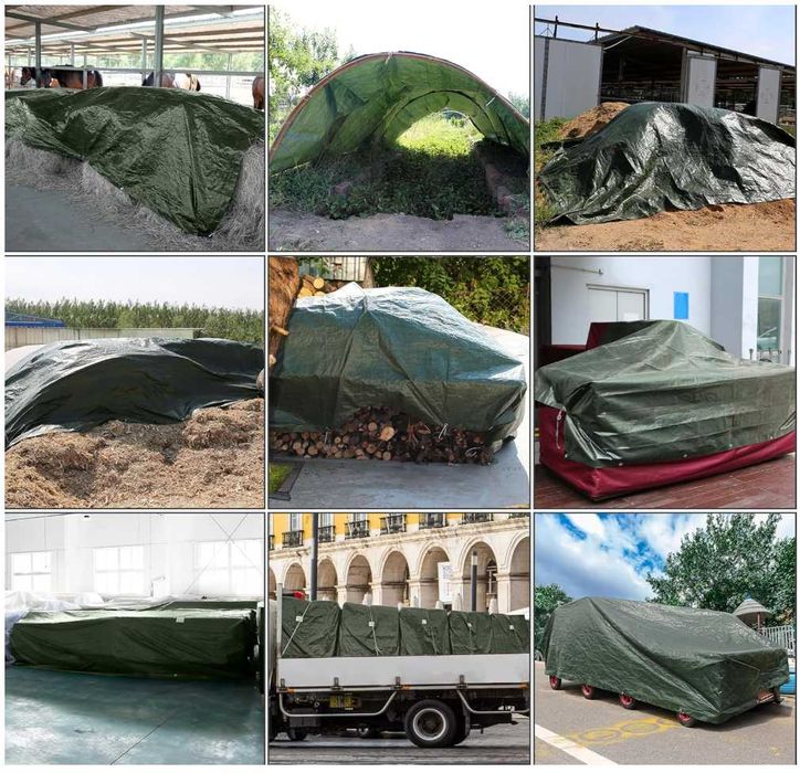 Брезентово покритие, Водоустойчиво, UV-устойчиво, 3х3м 100 г/м²