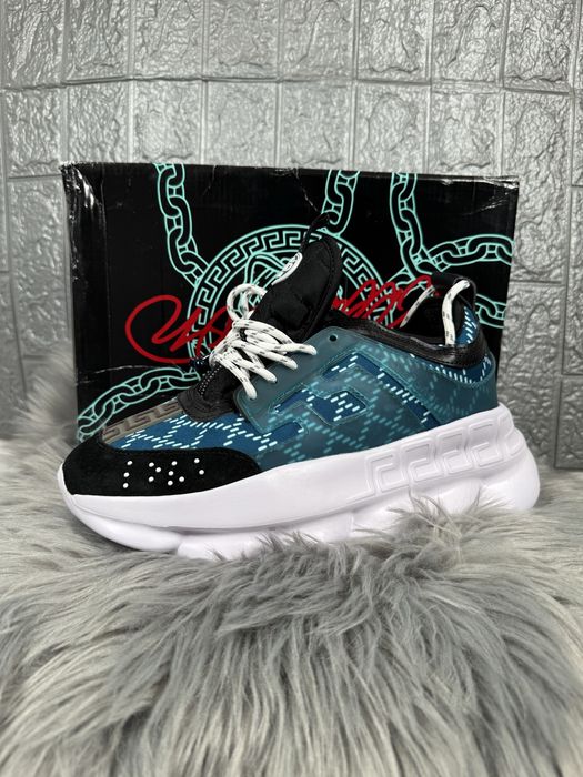 Versace Chain Reaction Blue Black White Albastru Negru cutie