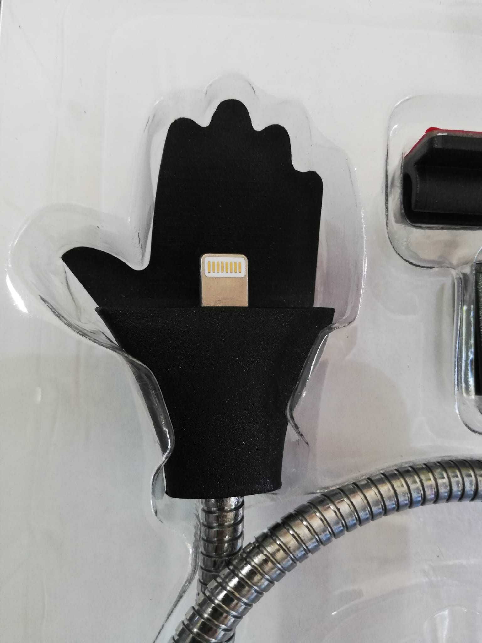 NOU Cablu USB metalic flexibil pentru iPhone, stand, suport, docking