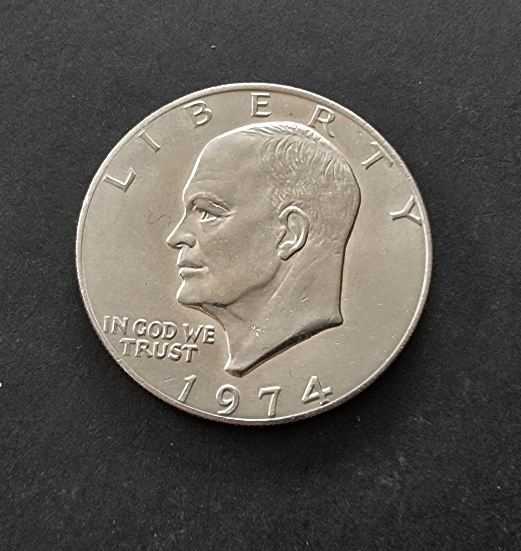Монети. Оригинална Американска  монета . 1 долар.  1974 год.