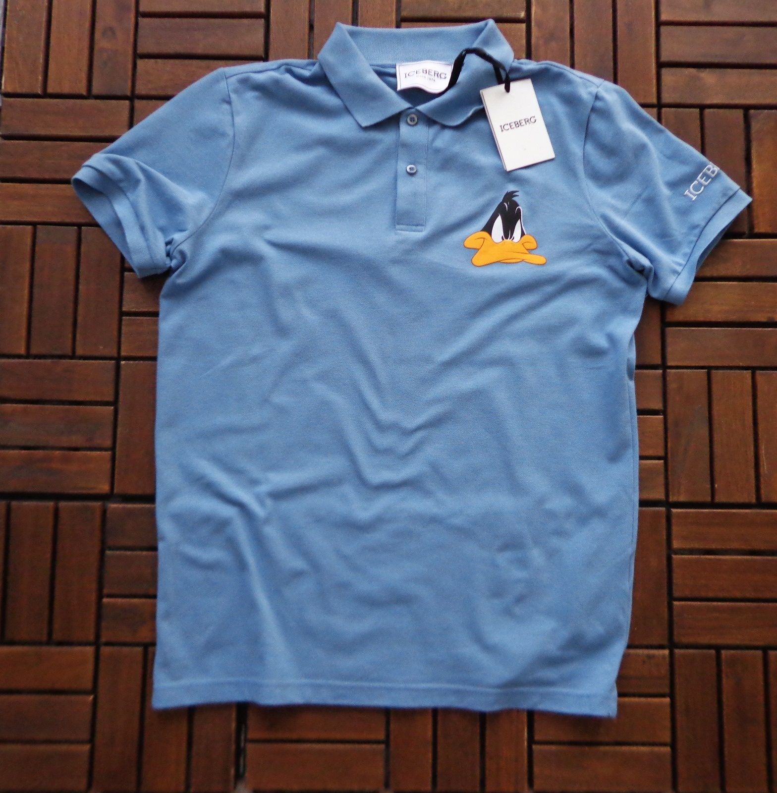 Мъжка поло тениска ICEBERG Daffy Duck Polo T-shirt Blue размери M, XL