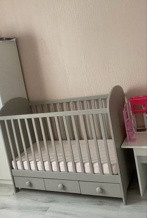 Patut bebe ikea gri