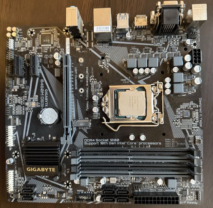 Placa de baza Gigabyte B460m DS3H + Procesor  Intel Core I5-10400F