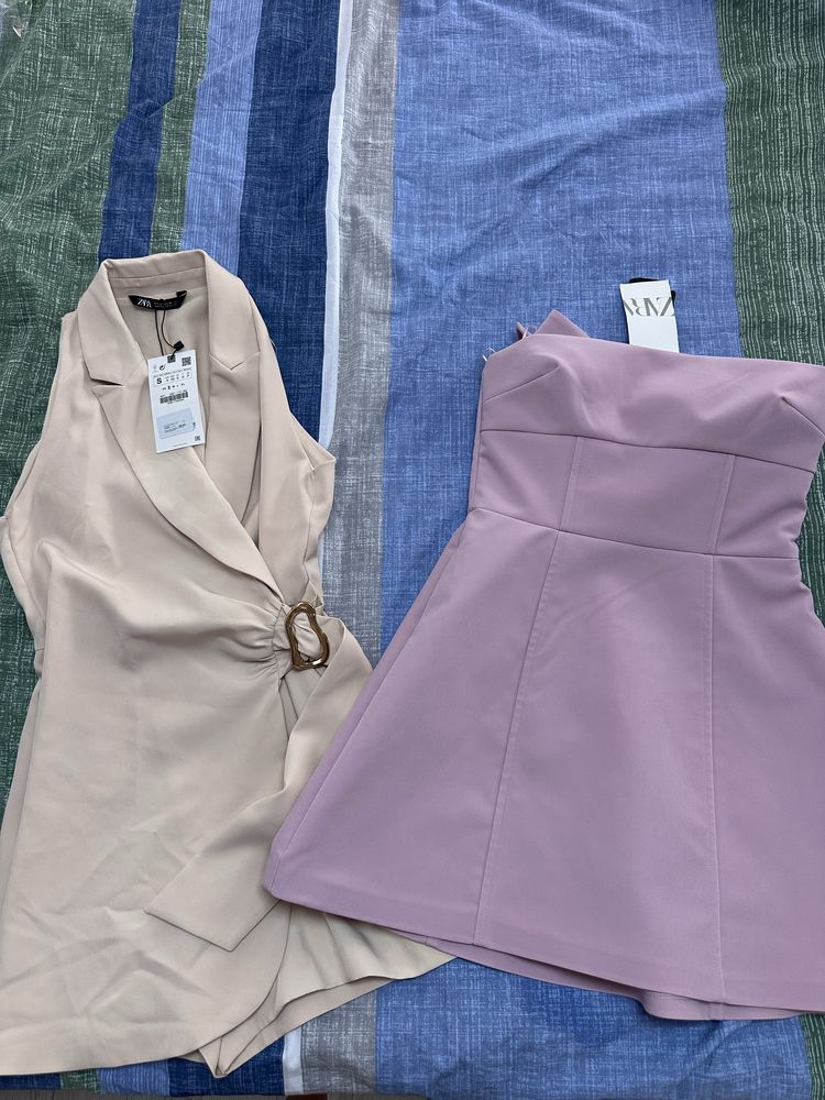 Zara рокля и гащеризон нови с етикет