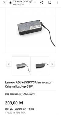 Incarcator Original Lenovo de 65W!