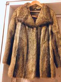 Кожено палто от естествен косъм - нутрия, цели кожи, без гарнитури