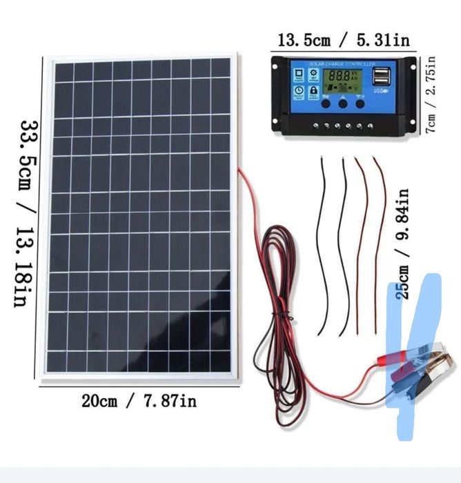 Panou solar ,controler cu două USB, Pentru gard electric,
