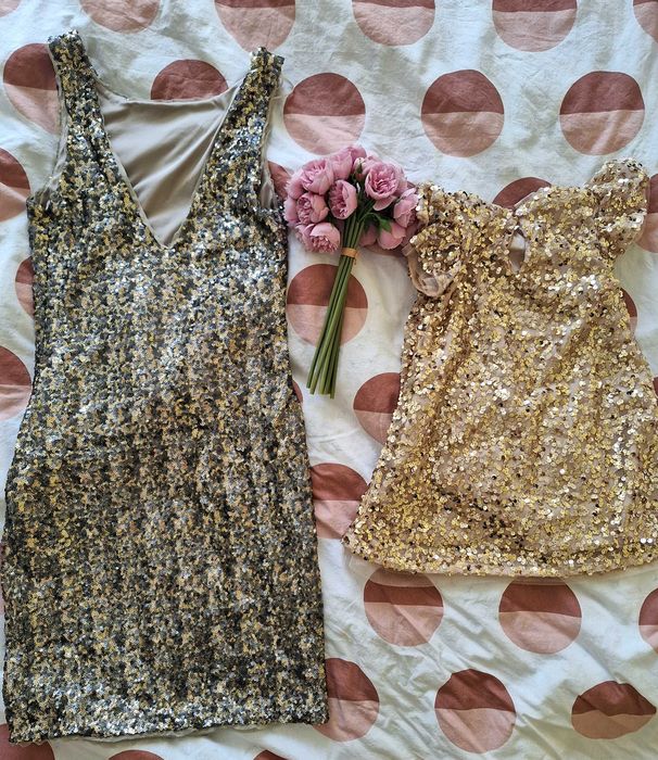 Златисти рокли за Мама и Бебе