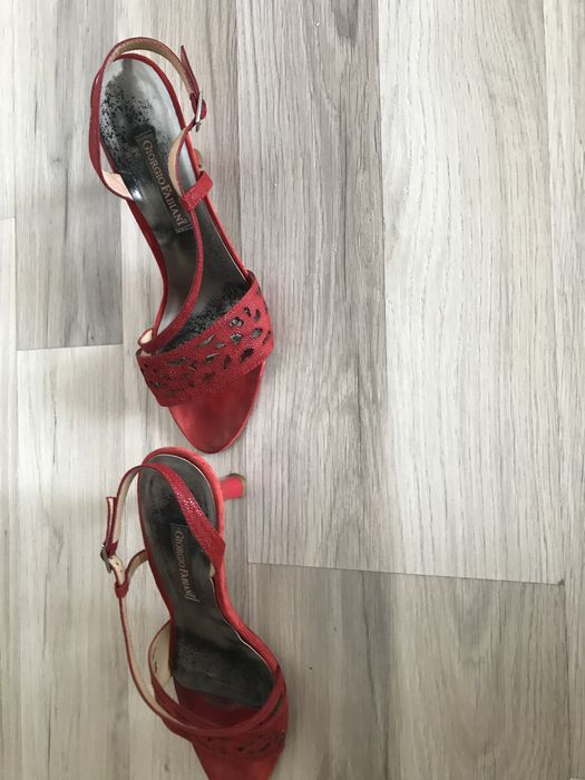 Sandale piele, 39, inaltime toc 8 cm