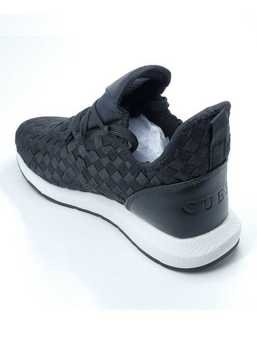 Adidasi GUESS Men High Top Fashion Sneakers _ Black Woven Fabric