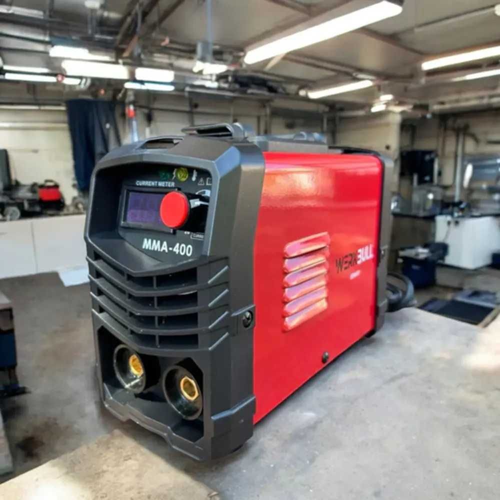 Комплект Инверторен Електрожен 400A + Ъглошлайф 125mm, 1200W, WerkBul