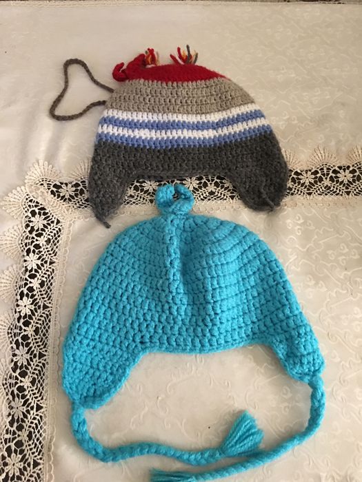 Вязанные детские шапочки