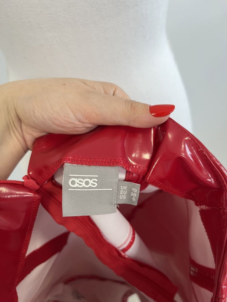 Fusta latex ASOS rosie