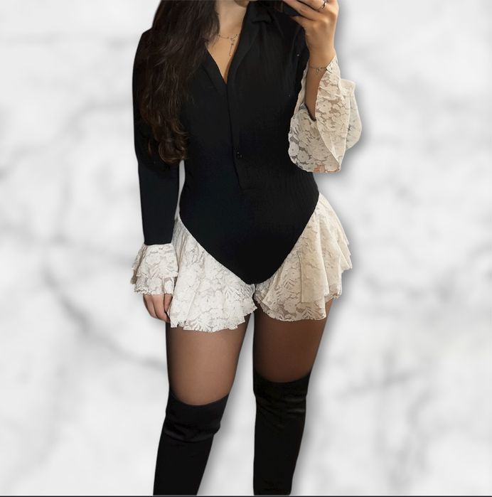 Rochie tip body cu dantelă