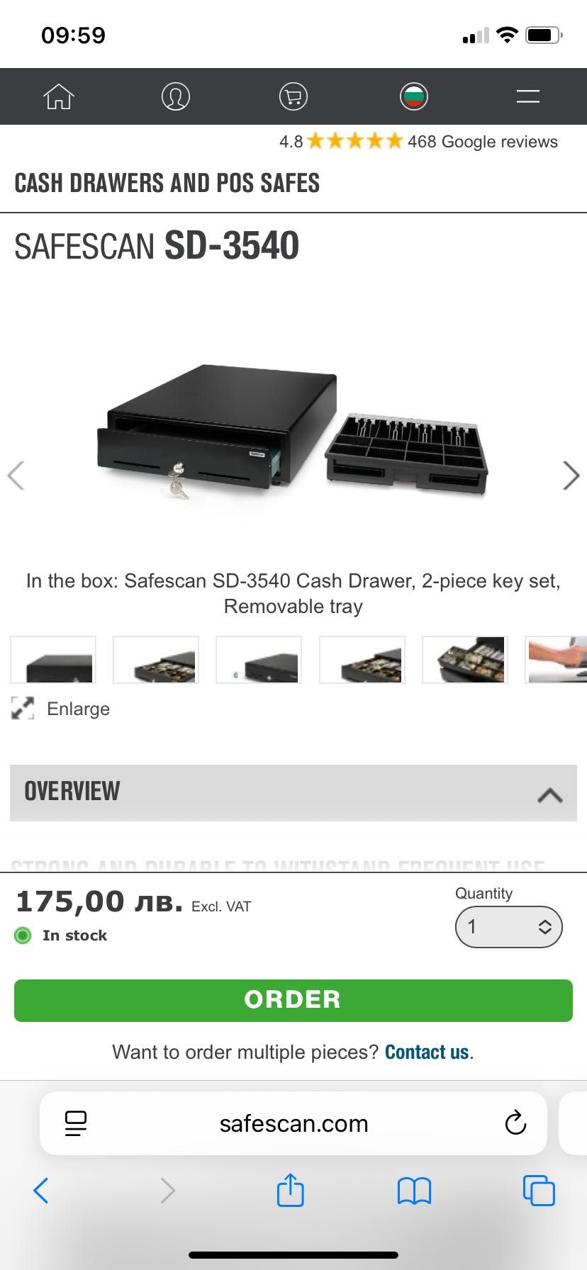 Касово чекмедже Safescan SD-3540 , -30% отстъпка!