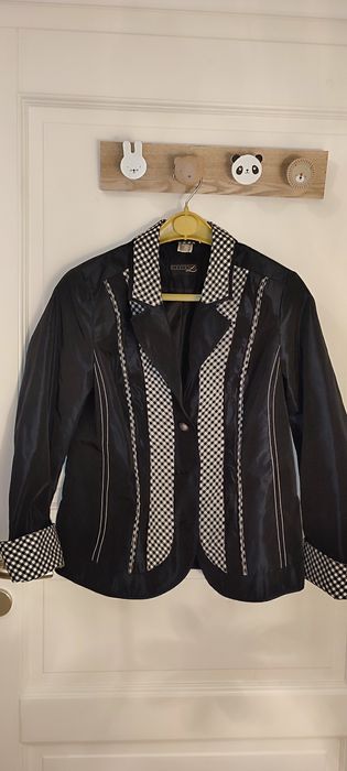 Gecuta Sacou negru cu inserții albe, CreationL, pe talie