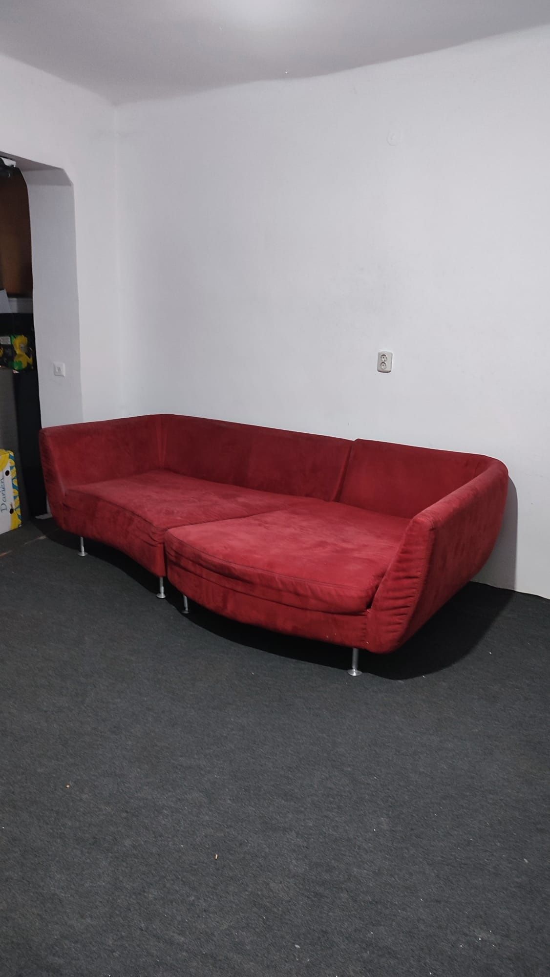 Canapea living sufragerie ovală mare alcantara (urgent redusa)
