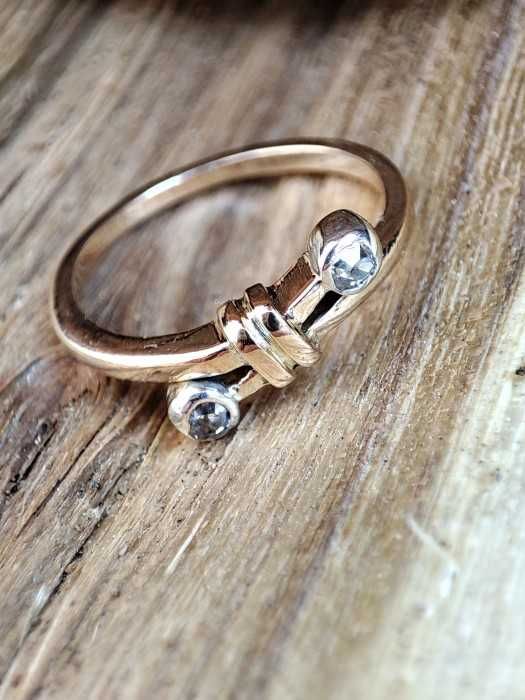 Inel Aur Galben 14K Cu Diamante Old Euro Cut
