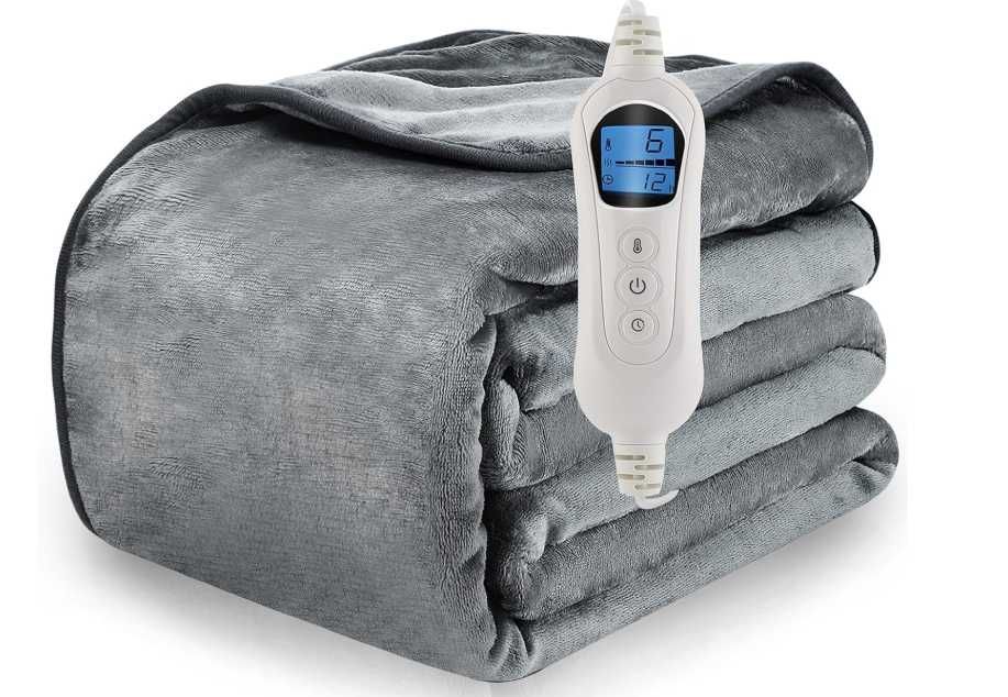 Pătură electrică încălzită, pătură electrică 135x 85 cm, pătură moale