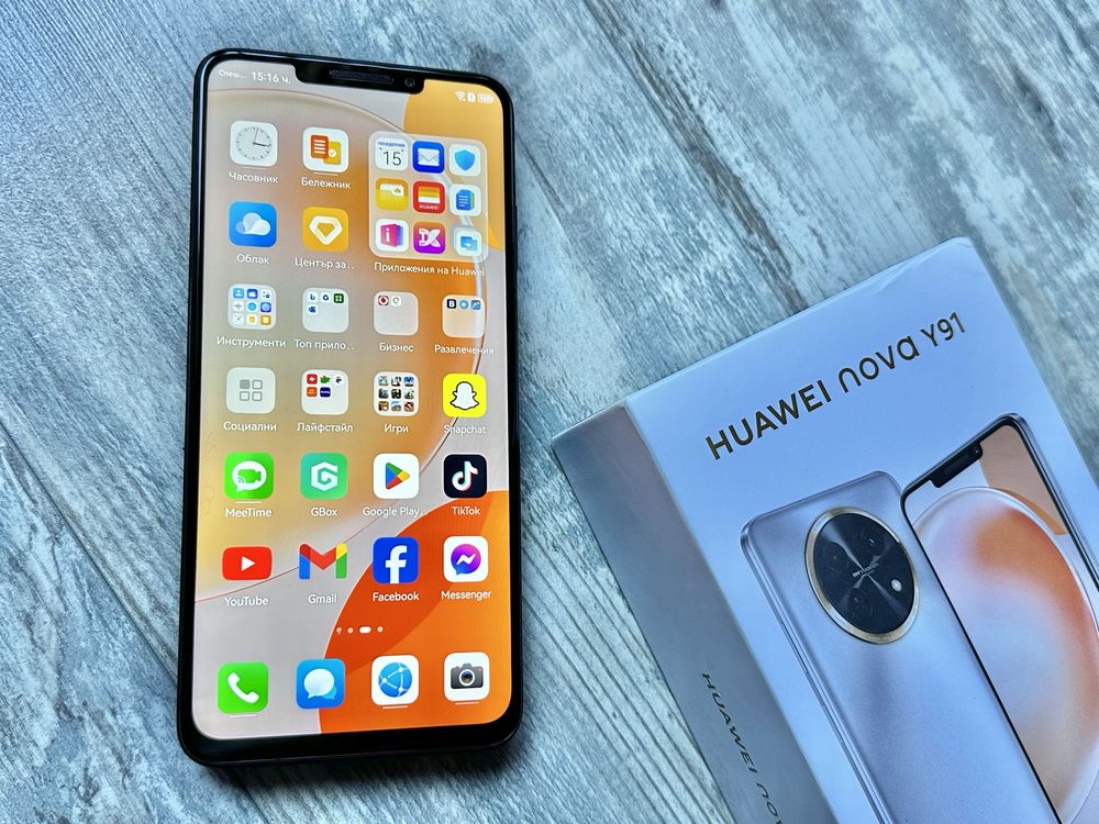 Huawei Nova Y91 gb Dual Sim 8+3 gb Ram Като Нов Black