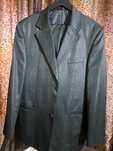 Costum ceremonie negru cu dungi negre