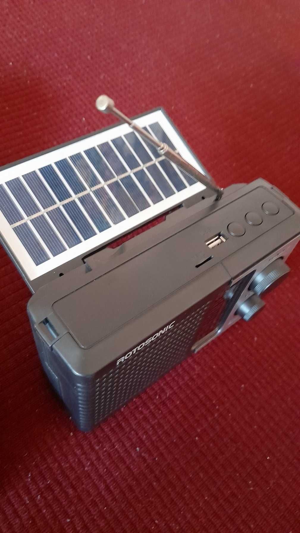 radio portabil panou solar rabatabil usb stick bluetooth ,acumulator
