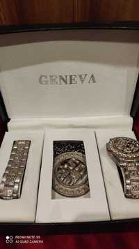 Набор Geneva. 50 cent наручные часы, цепь, браслет