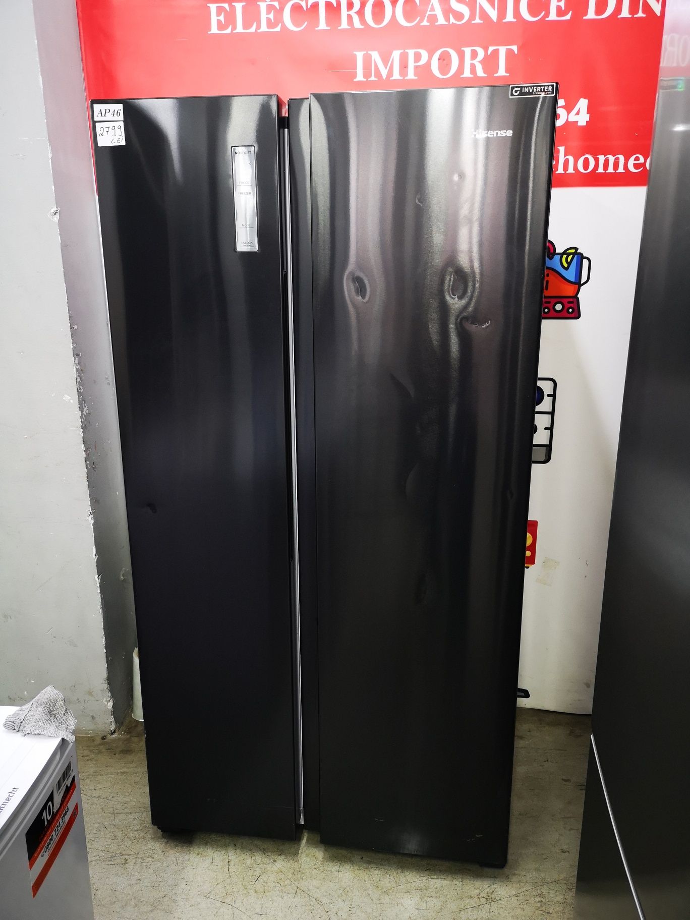 Nou Frigider side by side Hisense 519l import Germania Garanție AP46