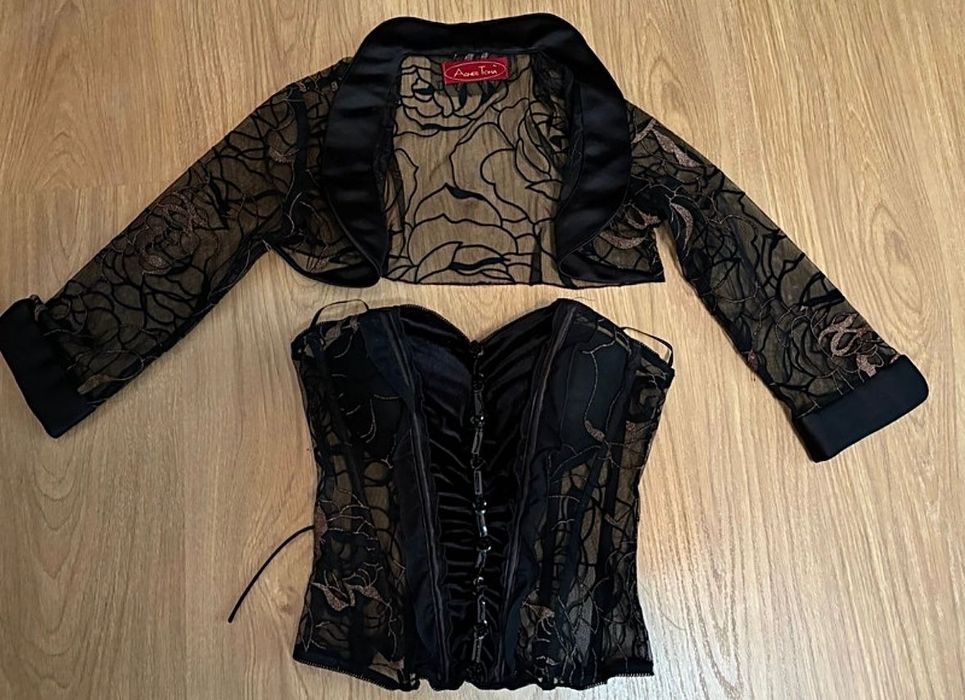 Agnes Toma Corset cu siret si bolero XS/S