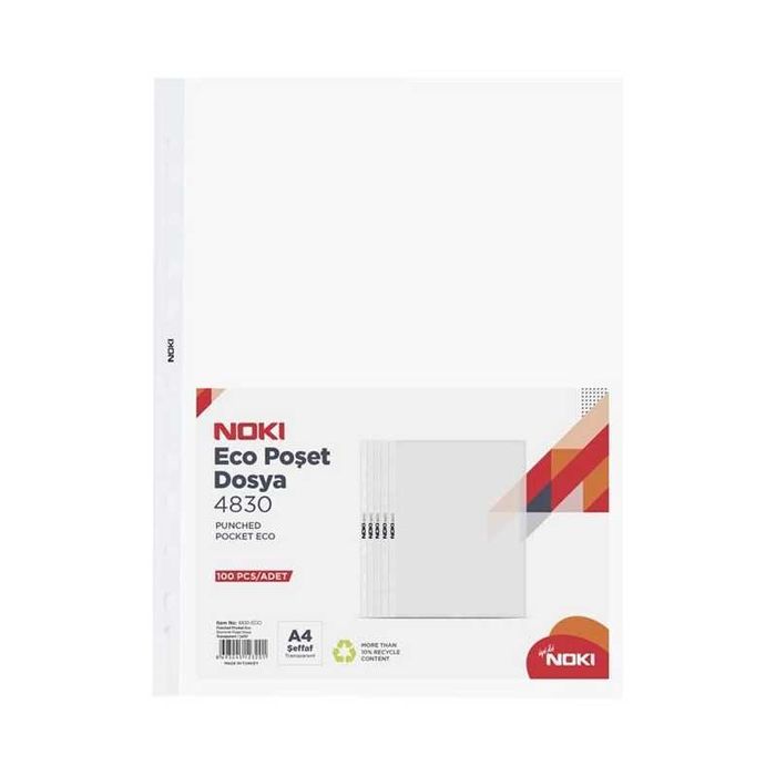 Folie de protectie A4, portret, plastic, transparent, set 100 buc