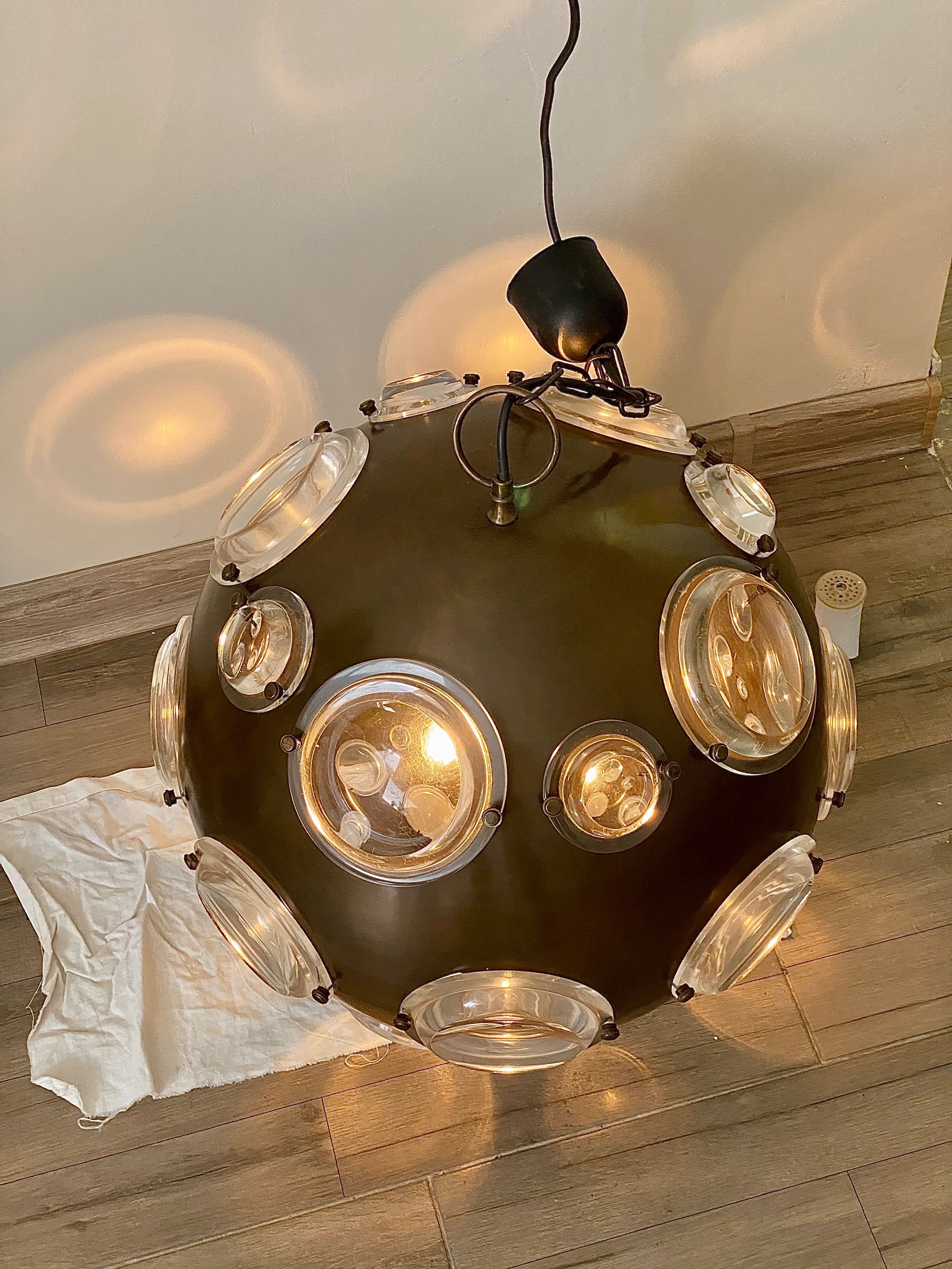Vintage "Van room living" bronze полюлей-лампа