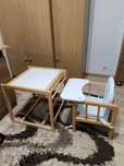 Scaun pentru bebelusi din lemn natur 3 in 1