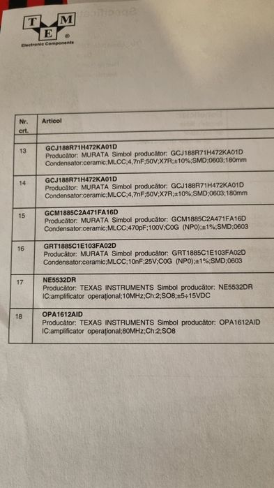 Modul D01 pentru reparatie amplificator Topping PA5