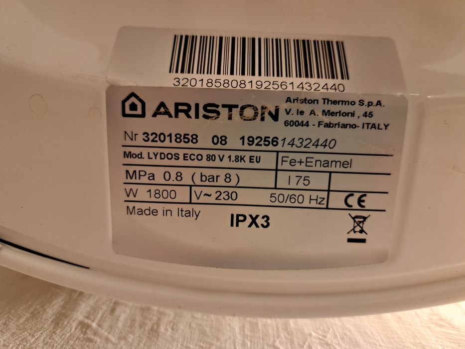 Boiler electric Ariston Lydos Eco 80V, 75l, 1800W