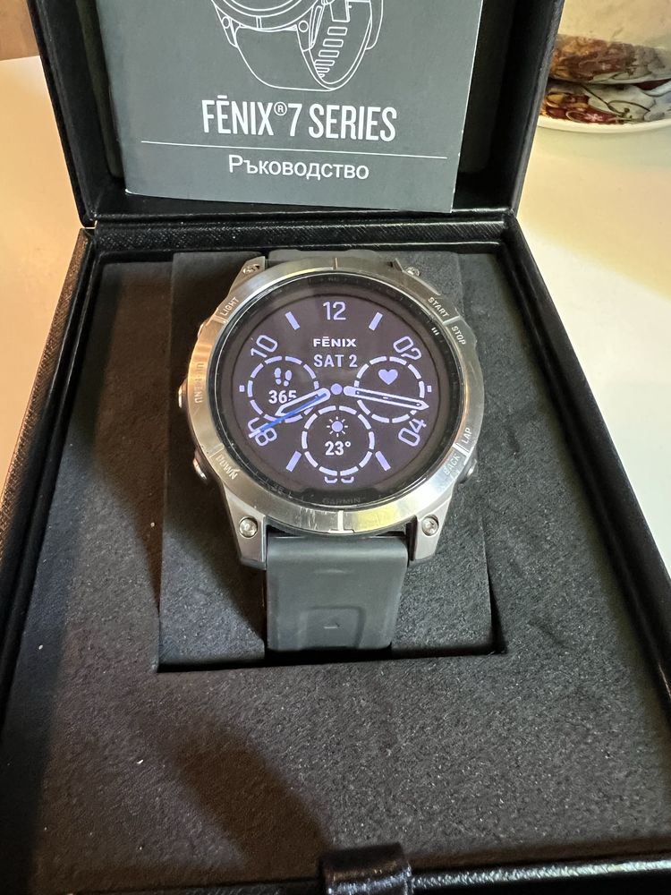 Garmin Fenix 7 Titanium Saphir Solar
