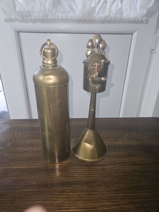 Lampă cu ulei + sticlă de apă caldă din cupru