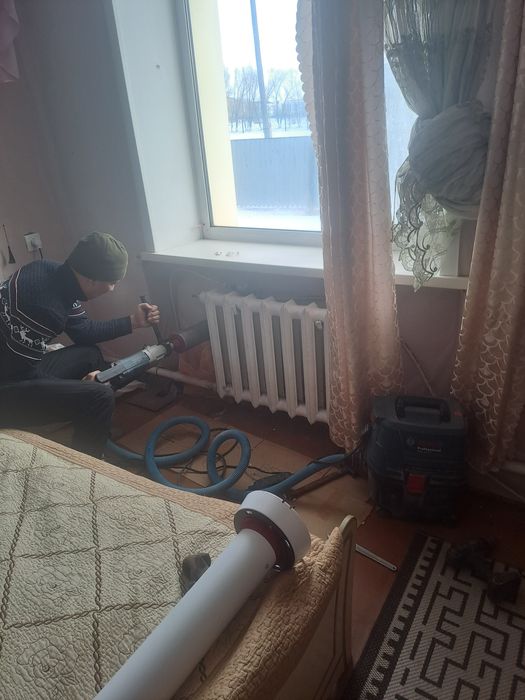 Установка приточных клапанов