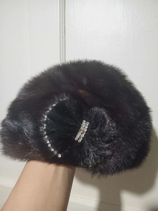 Норка шапка женский