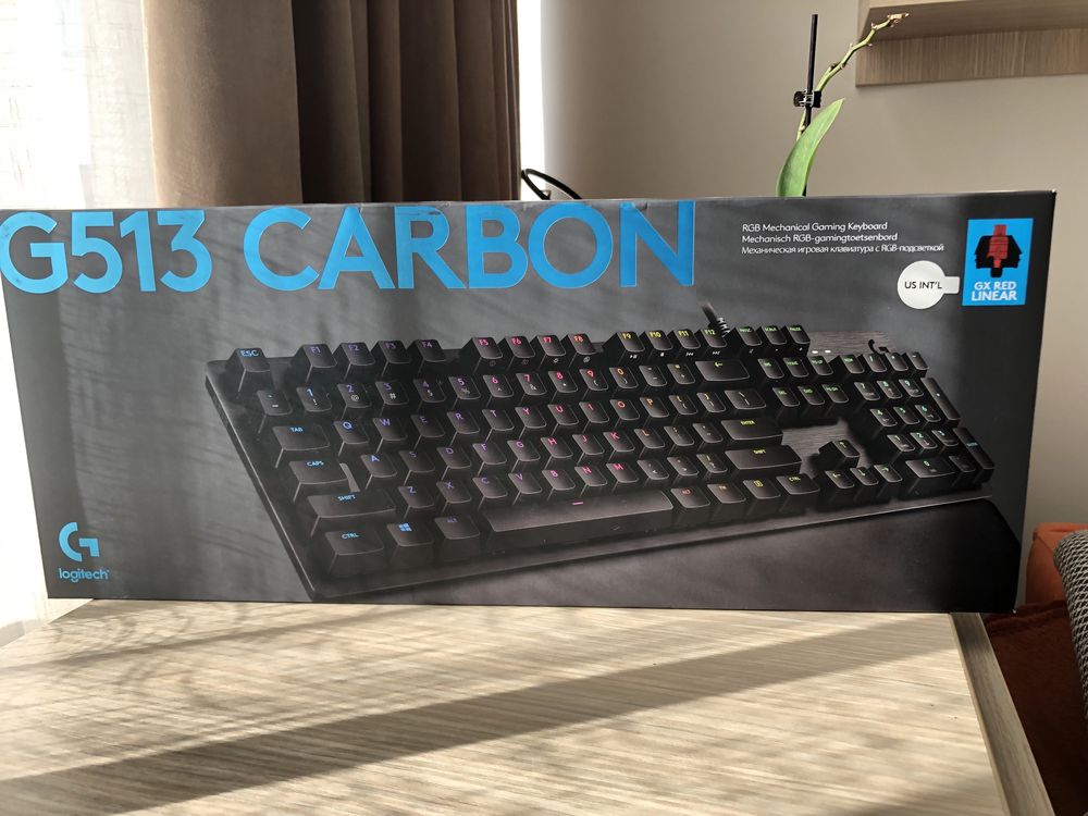 Tastatura mecanica Logitech G513 Carbon - gx red linear