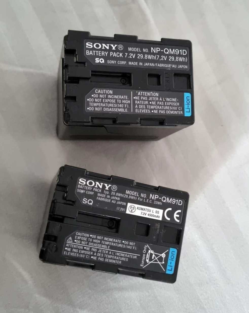 Acumulatori Sony NP-QM91D Li Ion si incarcator Sony AC-VQ-900AM
