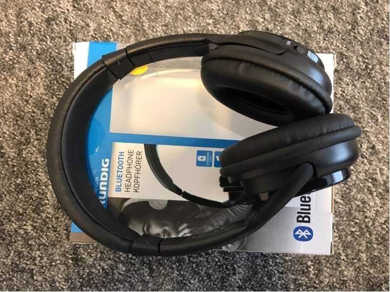 Casti noi Grundig cu bluetooth (raza 10 m) si microfon