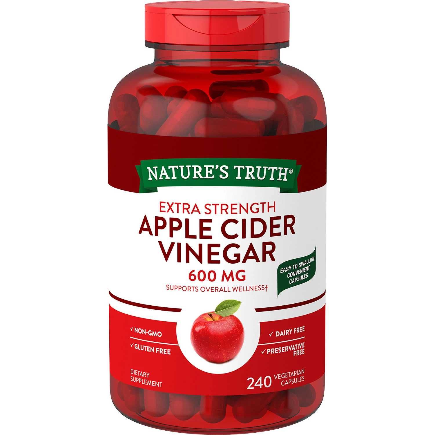 Яблочный уксус Apple Cider Vinegar 180 капс Америка