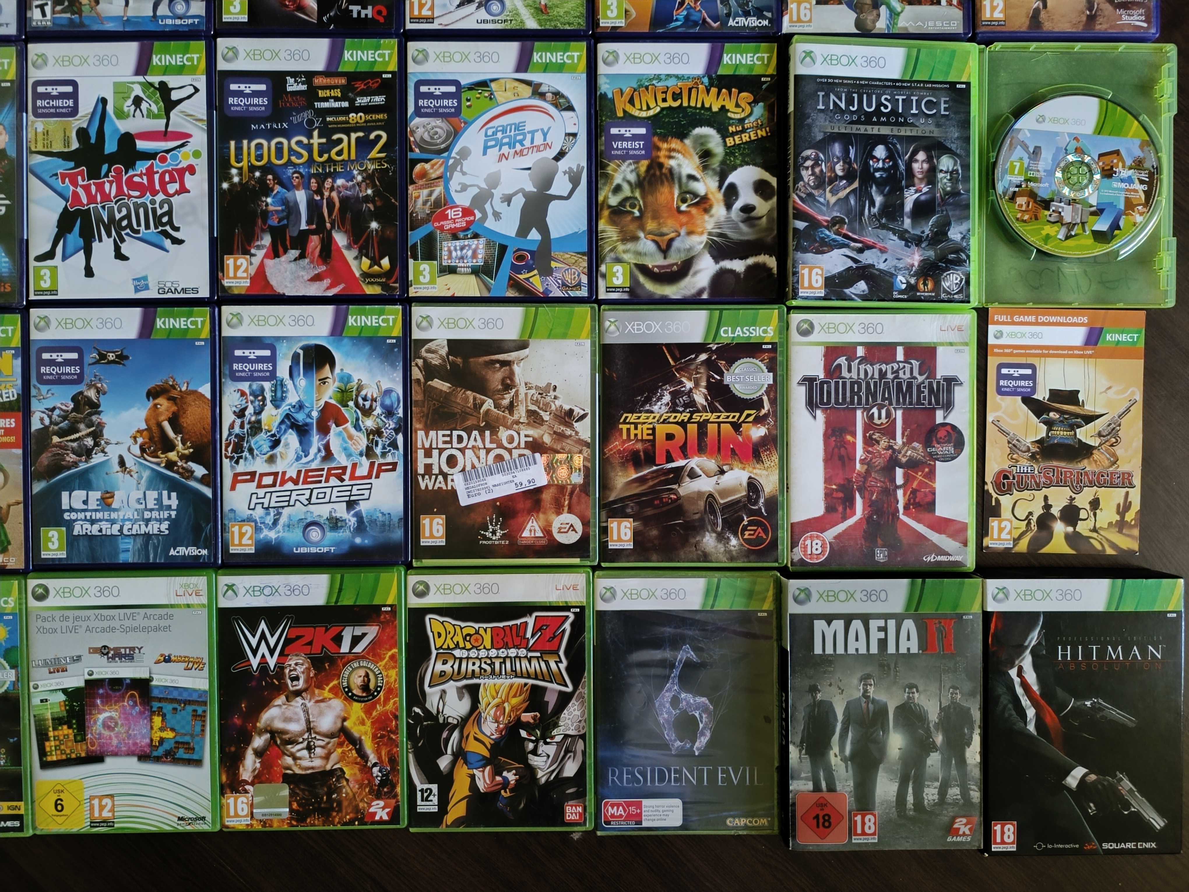 Xbox 360 Kinect Sports Dance Zumba Lego Minecraft Mafia NFS W2K17 Dora