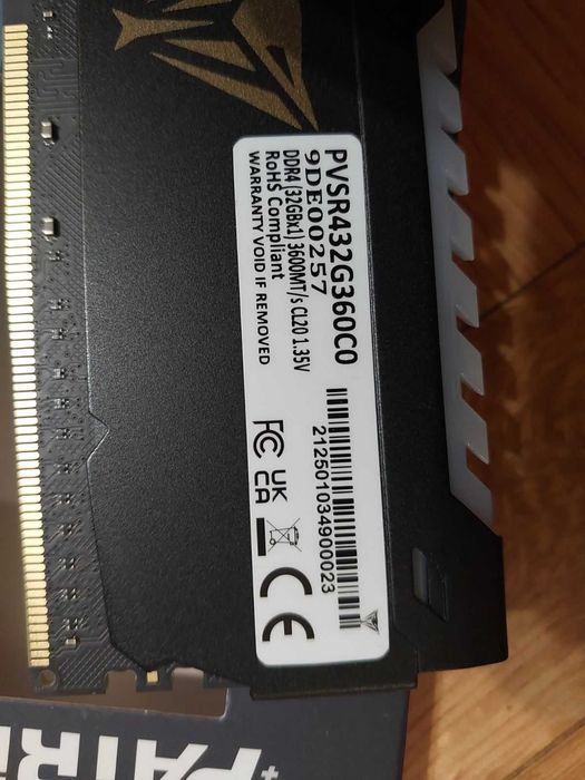 32GB DDR4 Patriot Viper RGB, 3200Mhz, CL20