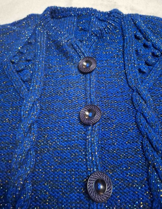 Jacheta albastra groasa, cu nasturi, 3XL-46