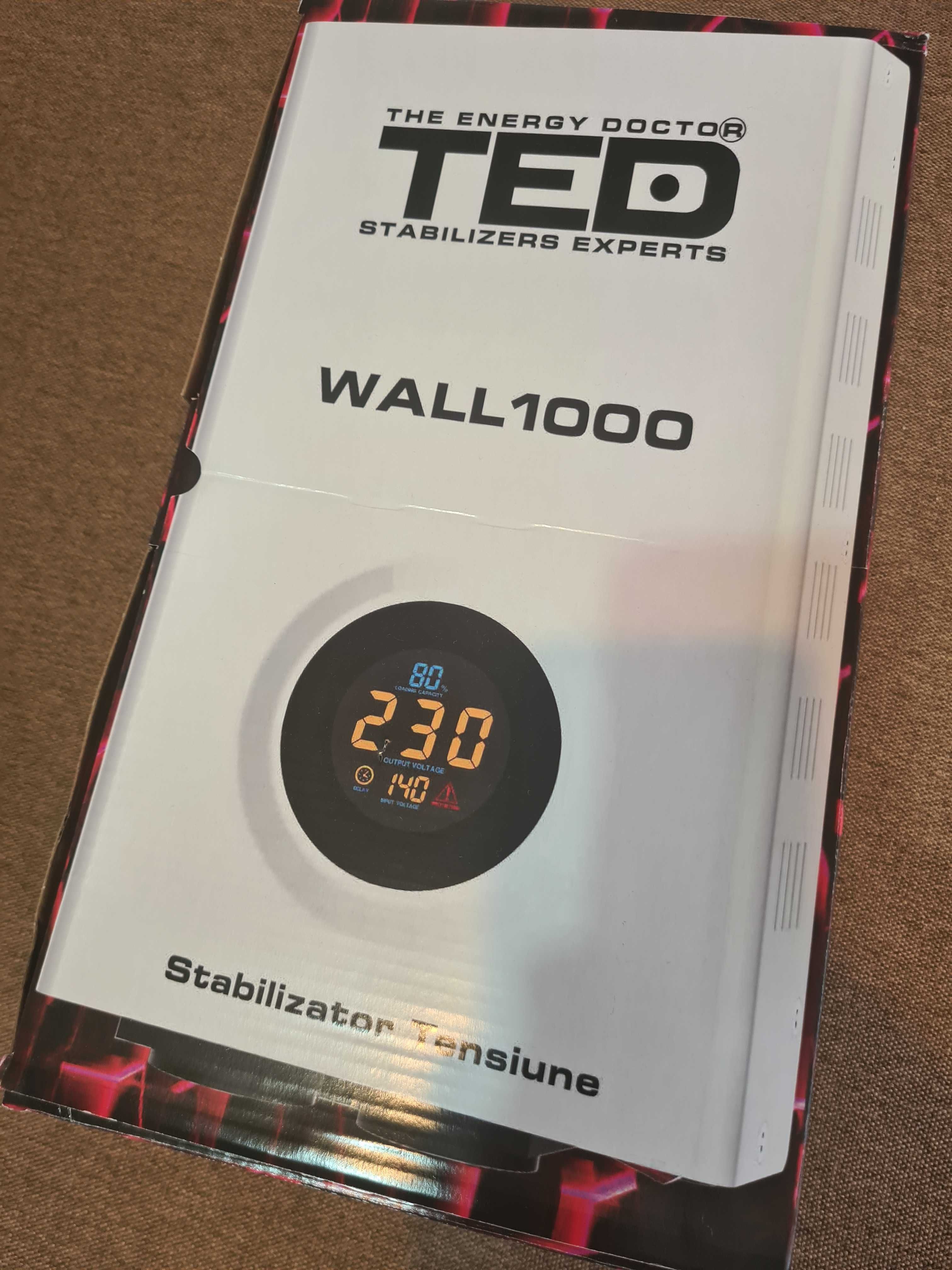 Stabilizator retea TED1000WALL, maxim 1000VA/600W, AVR, LCD